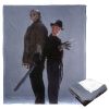 Freddy vs Jason Silk Touch Throw Blanket, 50" x 60", Back to Back