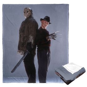 Freddy vs Jason Silk Touch Throw Blanket, 50" x 60", Back to Back