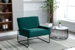 COOLMORE Accent Chair - Modern Industrial Slant Armchair with Metal Frame - Premium High Density Soft Single chair for Living Room Bedroom