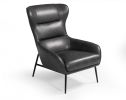 Divani Casa Susan Modern Dark Grey Leatherette Lounge Chair