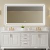 72×36 inch LED-Lit bathroom mirror, wall mounted anti-fog memory Large Adjustable Brightness front and back light Rectangular Vanity mirror