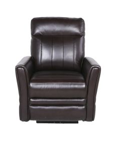 Sophisticated Contemporary Motion Upholstery - Top-Grain Leather, Power Leg Rest, Articulating Headrest - Channel-Back Design, Beveled Leg Rest - Comf