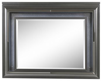 ACME Sawyer Mirror w/LED, Metallic Gray 27974