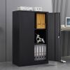 Metal Storage Cabinet with Locking Doors and Adjustable Shelf, Folding Filing Storage Cabinet , Folding Storage Locker Cabinet for Home Office,School,