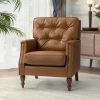 Gerald Vegan Leather Armchair-CAMEL