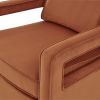 Alina Burnt Orange Velvet Accent Arm Chair