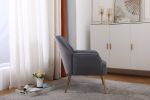 Modern Mid Century Chair velvet Sherpa Armchair for Living Room Bedroom Office Easy Assemble