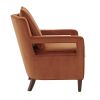 Alina Burnt Orange Velvet Accent Arm Chair