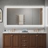 72×36 inch LED-Lit bathroom mirror, wall mounted anti-fog memory Large Adjustable Brightness front and back light Rectangular Vanity mirror