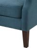 Irwin 29.5" Blue Linen Button Tufted Wingback Chair