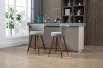 COOLMORE Swivel Bar Stools with Backrest Footrest ,with a fixed height of 360 degrees