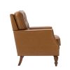 Gerald Vegan Leather Armchair-CAMEL