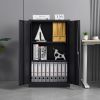 Metal Storage Cabinet with Locking Doors and Adjustable Shelf, Folding Filing Storage Cabinet , Folding Storage Locker Cabinet for Home Office,School,