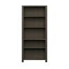 Bridgevine Home Joshua Creek 72 inch high 5-shelf Bookcase, No Assembly Required, Barnwood Finish