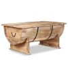 Coffee Table Solid Mango Wood 34.6"x19.7"x15.7"