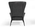 Divani Casa Susan Modern Dark Grey Leatherette Lounge Chair