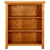 3-Tier Bookcase 27.6"x8.9"x32.3" Solid Oak Wood