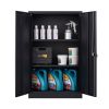 Metal Storage Cabinet with Locking Doors and Adjustable Shelf, Folding Filing Storage Cabinet , Folding Storage Locker Cabinet for Home Office,School,