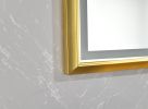 (ONLY FOR PICKUP) 84 in. W x 36 in. H Oversized Rectangular Gold Framed LED Mirror Anti-Fog Dimmable Wall Mount Bathroom Vanity Mirror HD Wall Mirror