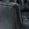 Bertram Genuine Leather Armchair NAVY