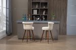 COOLMORE Swivel Bar Stools with Backrest Footrest , with a fixed height of 360 degrees