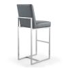 Manhattan Comfort Element 42.13 in. Graphite and Polished Chrome Stainless Steel Bar Stool