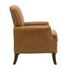 Jonathas Vegan Leather Armchair-CAMEL