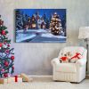 Framed Canvas Wall Art Decor Painting For Chrismas, Chrismas Tree in Forest Chrismas Gift Painting For Chrismas Gift, Decoration For Chrismas Eve Offi