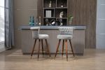 COOLMORE Swivel Bar Stools with Backrest Footrest ,with a fixed height of 360 degrees