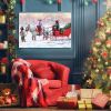 Framed Canvas Wall Art Decor Painting For Chrismas, White Horse with Sledge Chrismas Gift Painting For Chrismas Gift, Decoration For Chrismas Eve Offi