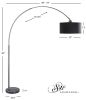 81"H BLACK SINGLE ARCH WITH MARBLE BASE FLOOR LAMP (1PC/CTN) (2.75/46.20)