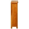 3-Tier Bookcase 27.6"x8.9"x32.3" Solid Oak Wood