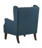 Irwin 29.5" Blue Linen Button Tufted Wingback Chair