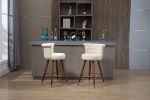 COOLMORE Swivel Bar Stools with Backrest Footrest , with a fixed height of 360 degrees