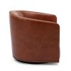 Trenton Swivel Arm Chair - Caramel