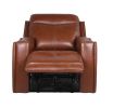 Contemporary Leather Recliner - Top-Grain Seating, Power Headrest, Power Footrest, USB Charging