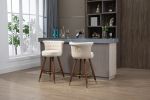 COOLMORE Swivel Bar Stools with Backrest Footrest , with a fixed height of 360 degrees