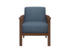 Durable Accent Chair 1pc Luxurious Blue Upholstery Plush Cushion Comfort Modern Living Room Furniture