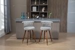 COOLMORE Swivel Bar Stools with Backrest Footrest ,with a fixed height of 360 degrees