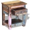 Side Table with 1 Drawer Solid Reclaimed Wood 17"x13"x20"